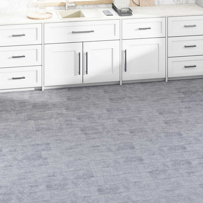 vidaXL Flooring Planks 36 pcs Cement Grey 5.02 m² PVC