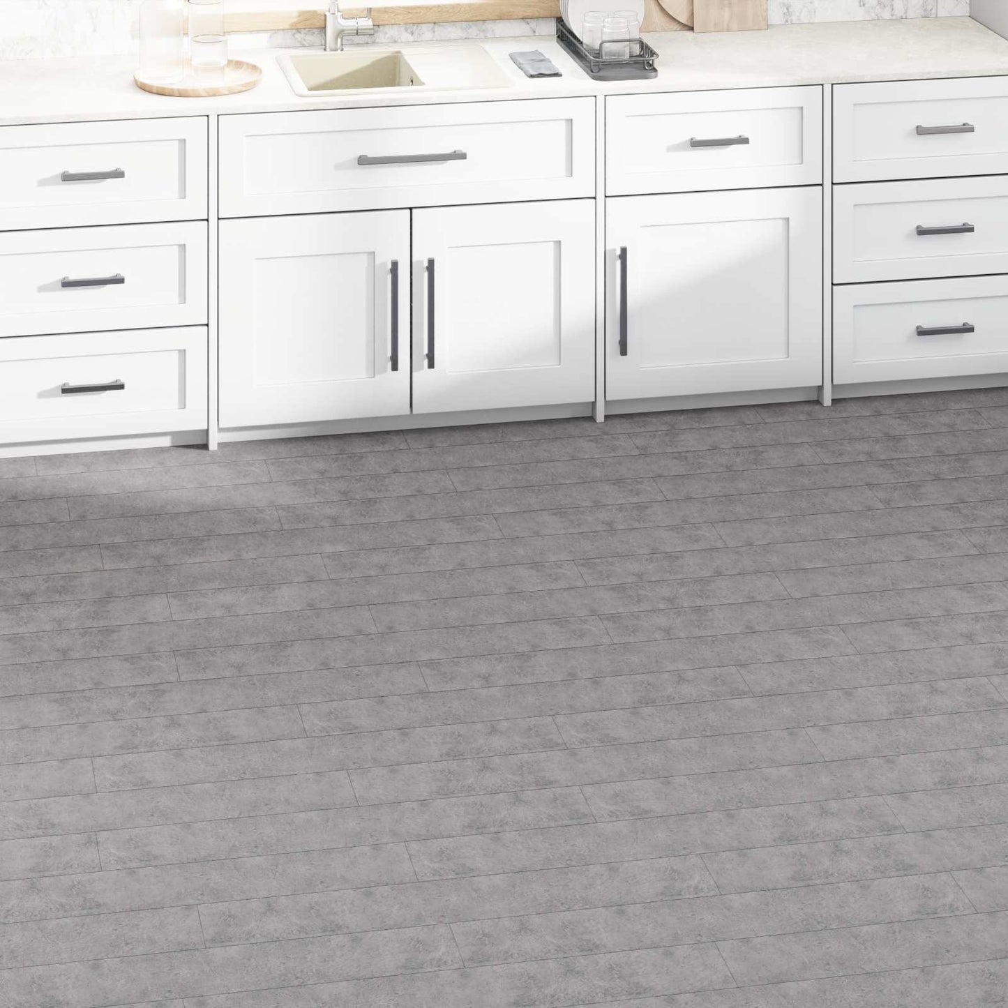 vidaXL Flooring Planks 36 pcs Cement Brown 5.02 m² PVC