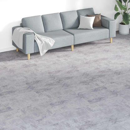 vidaXL Flooring Planks 18 pcs Grey 5.26 m² PVC