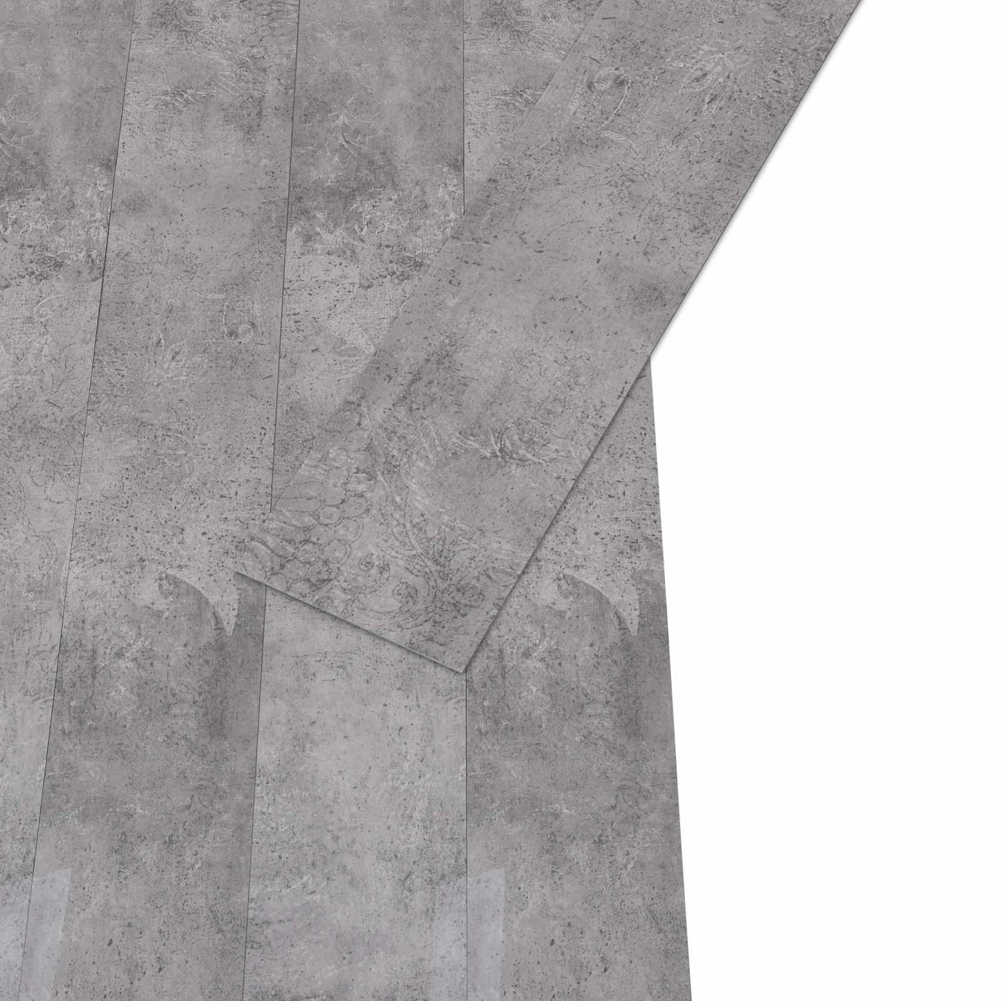 vidaXL Flooring Planks 18 pcs Cement Brown 5.26 m² PVC