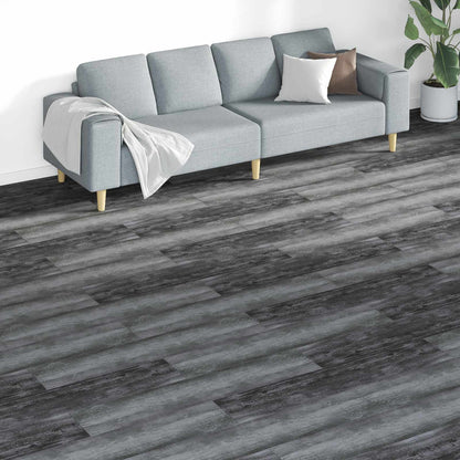 vidaXL Flooring Planks 18 pcs Grey 5.26 m² PVC