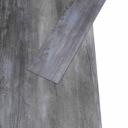 vidaXL Flooring Planks 18 pcs Grey 5.26 m² PVC