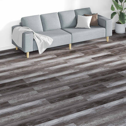 vidaXL Flooring Planks 18 pcs Brown 5.26 m² PVC