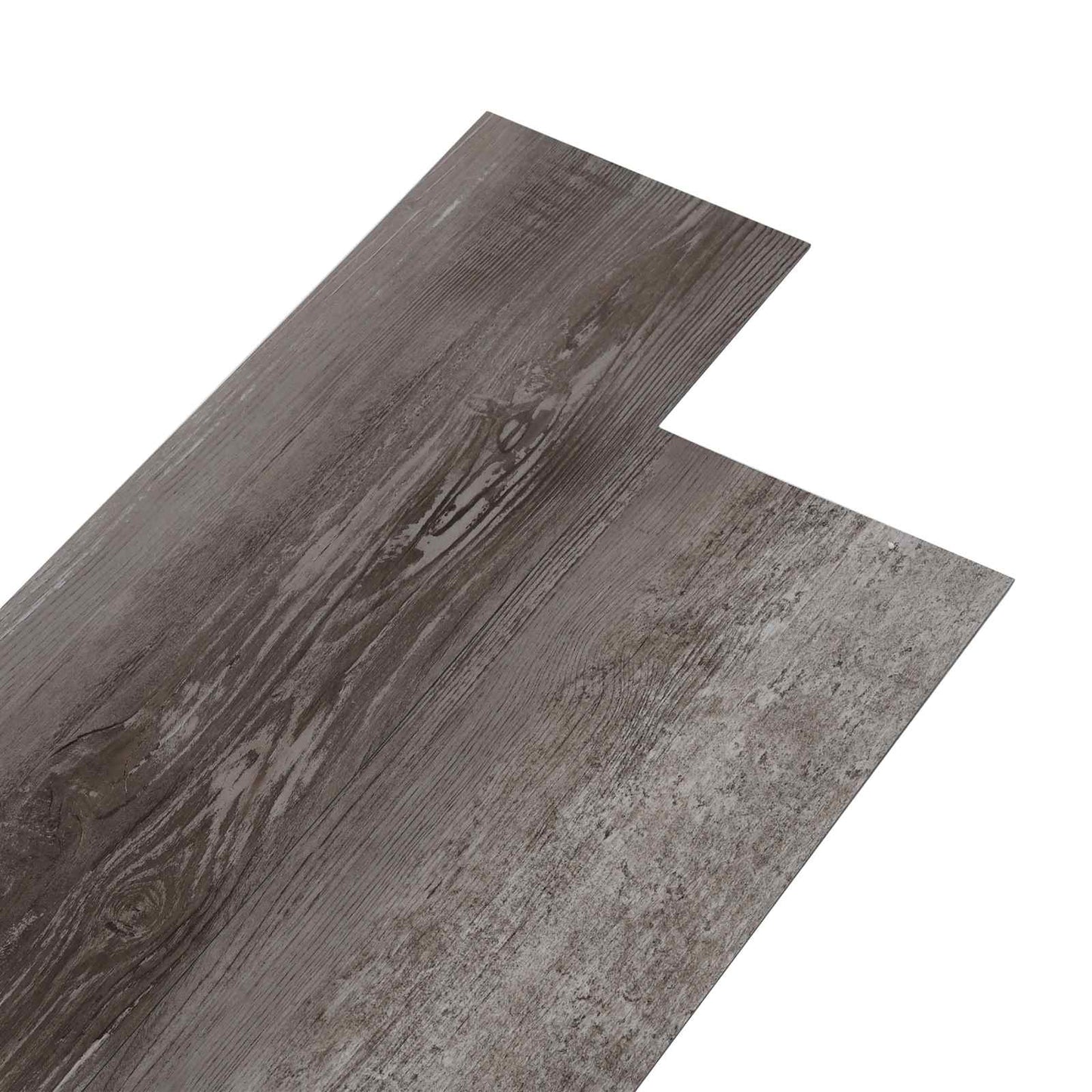 vidaXL Flooring Planks 18 pcs Brown 5.26 m² PVC