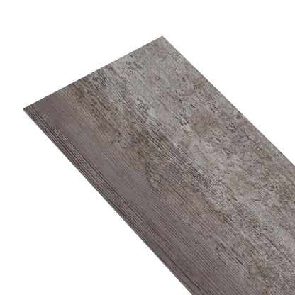 vidaXL Flooring Planks 18 pcs Brown 5.26 m² PVC