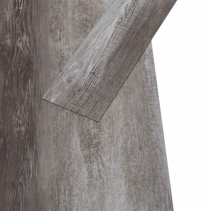 vidaXL Flooring Planks 18 pcs Brown 5.26 m² PVC