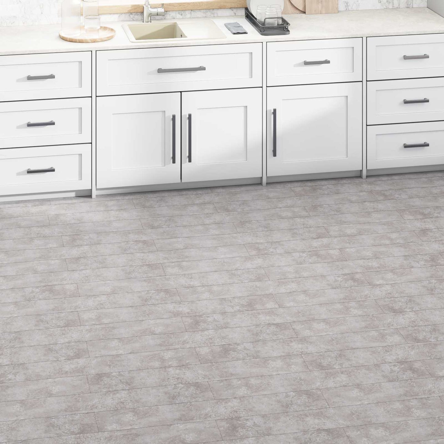 vidaXL Flooring Planks 36 pcs Earth Grey 5.02 m² PVC