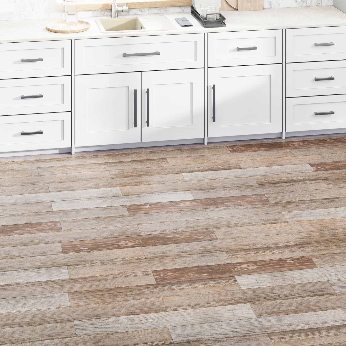 vidaXL Flooring Planks 5.02 m² 36 pcs PVC Wood washed