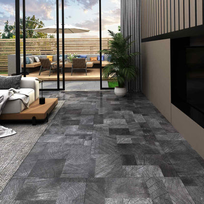 vidaXL Flooring Planks 5.11 m² 55 pcs PVC Wood structure grey
