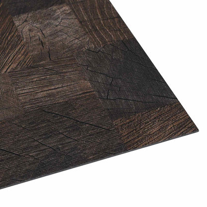 vidaXL Flooring Planks 5.11 m² 55 pcs PVC Wood structure brown
