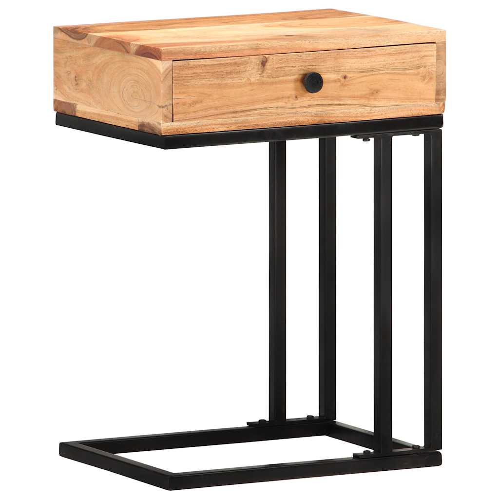 289090 vidaXL U-Shaped Side Table 45x30x61cm Solid Acacia Wood