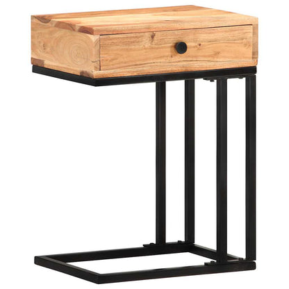 289090 vidaXL U-Shaped Side Table 45x30x61cm Solid Acacia Wood