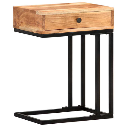 289090 vidaXL U-Shaped Side Table 45x30x61cm Solid Acacia Wood