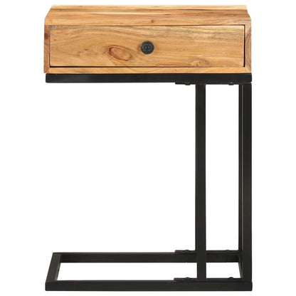 289090 vidaXL U-Shaped Side Table 45x30x61cm Solid Acacia Wood