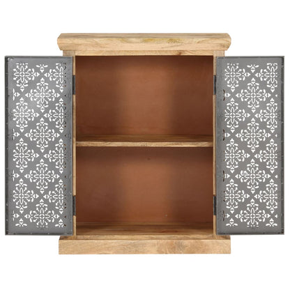 vidaXL Sideboard with Steel Doors 60x35x75 cm Solid Mango Wood