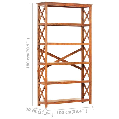vidaXL Bookshelf 100x30x180 cm Solid Acacia Wood Honey Finish
