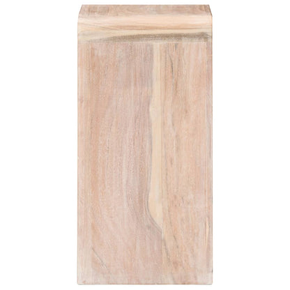 vidaXL Bedside Table | Whitewashed Acacia | Solid Acacia Wood | Medium