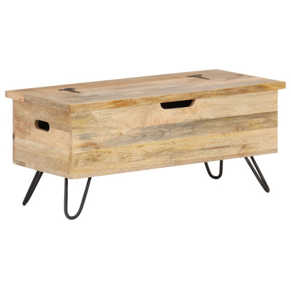 vidaXL Chest | Natural wood | Solid mango wood, Steel | Medium | Chest
