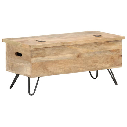 vidaXL Chest | Natural wood | Solid mango wood, Steel | Medium | Chest