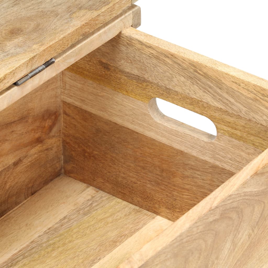 vidaXL Chest | Natural wood | Solid mango wood, Steel | Medium | Chest
