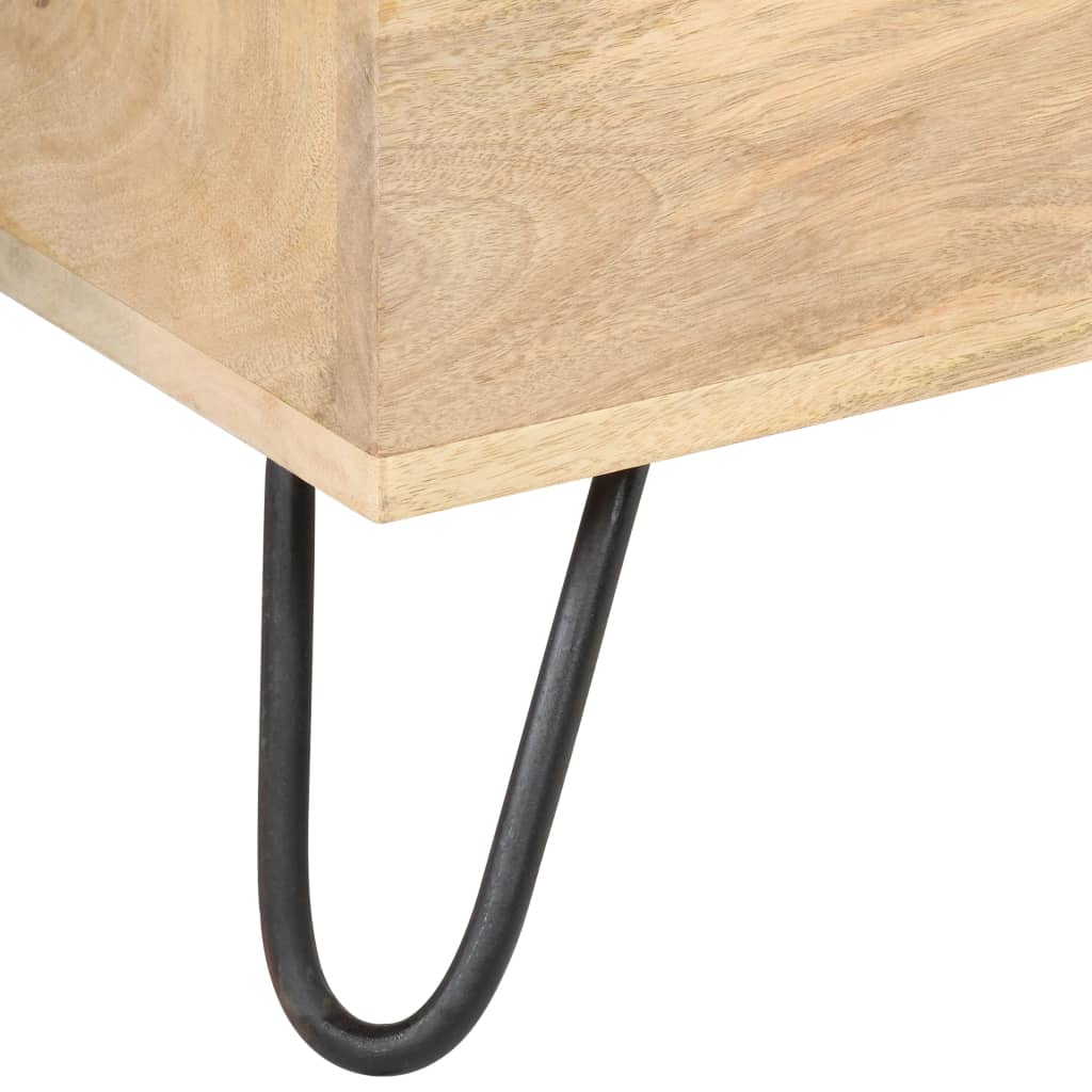 vidaXL Chest | Natural wood | Solid mango wood, Steel | Medium | Chest