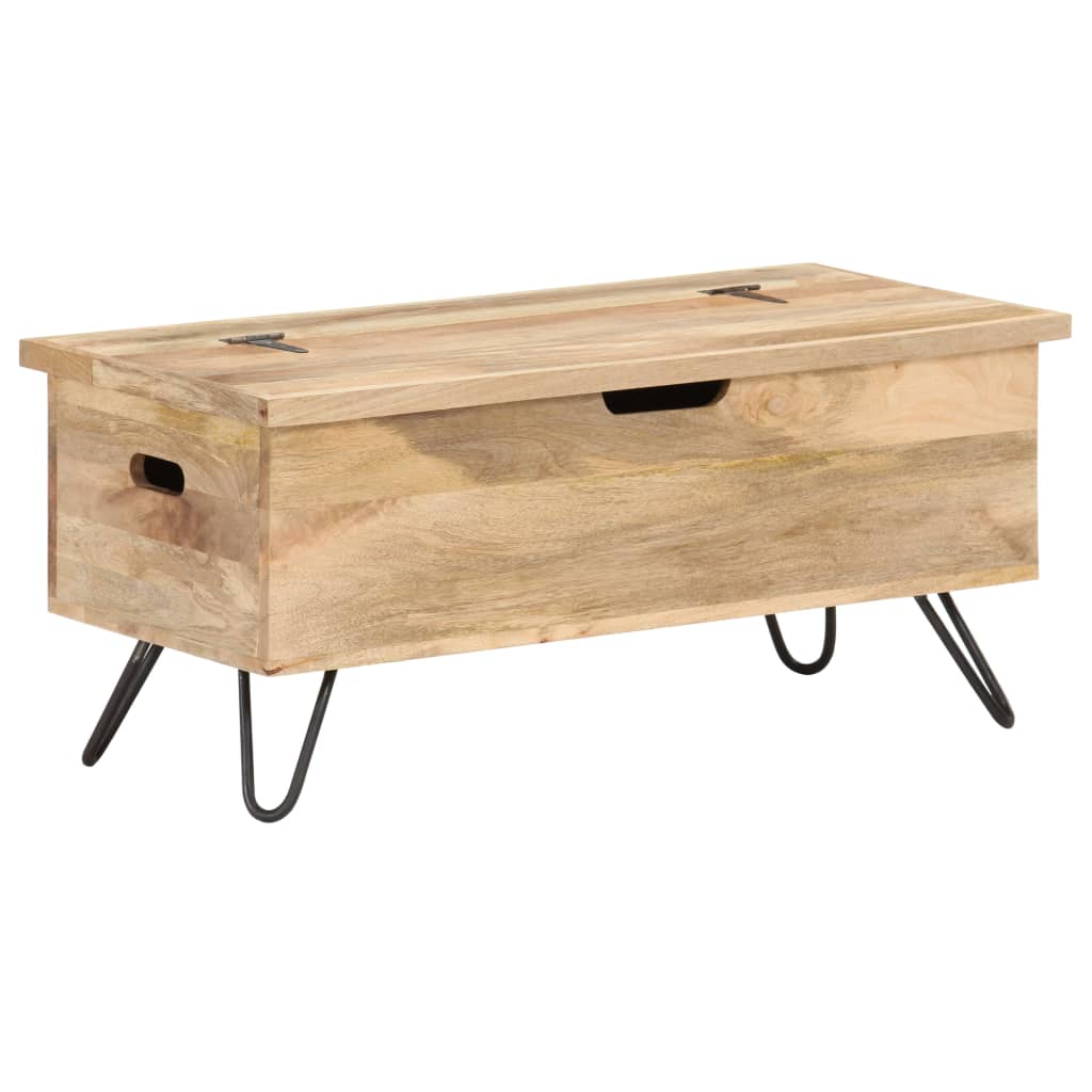 vidaXL Chest | Natural wood | Solid mango wood, Steel | Medium | Chest