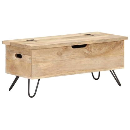 vidaXL Chest | Natural wood | Solid mango wood, Steel | Medium | Chest