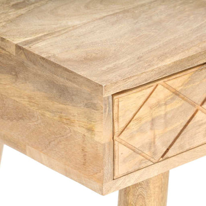 vidaXL Dressing Table | Natural Mango Wood | Solid Mango Wood | Medium