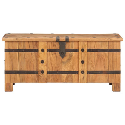 vidaXL Chest | Natural wood | Solid acacia wood and iron | Medium
