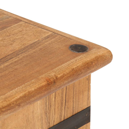 vidaXL Chest | Natural wood | Solid acacia wood and iron | Medium