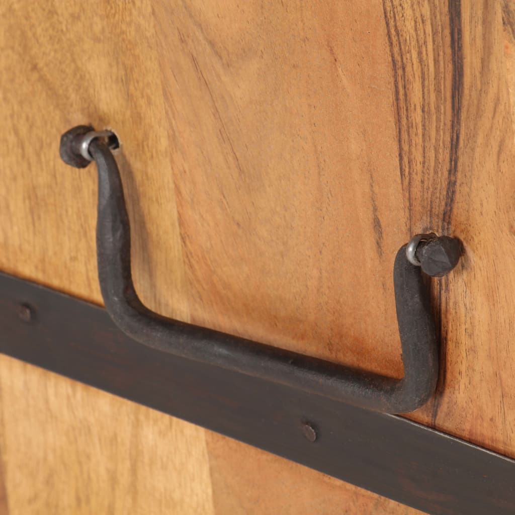vidaXL Chest | Natural wood | Solid acacia wood and iron | Medium