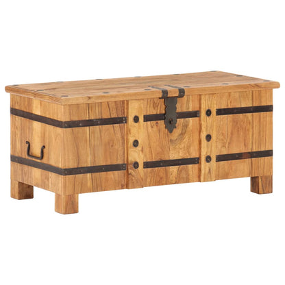 vidaXL Chest | Natural wood | Solid acacia wood and iron | Medium