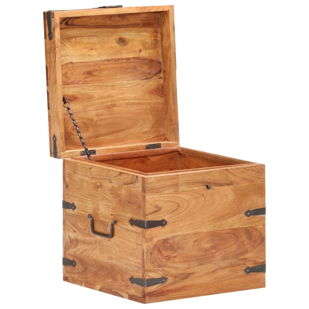 vidaXL Chest | Natural wood | Solid Acacia wood | Small | Chest | Square