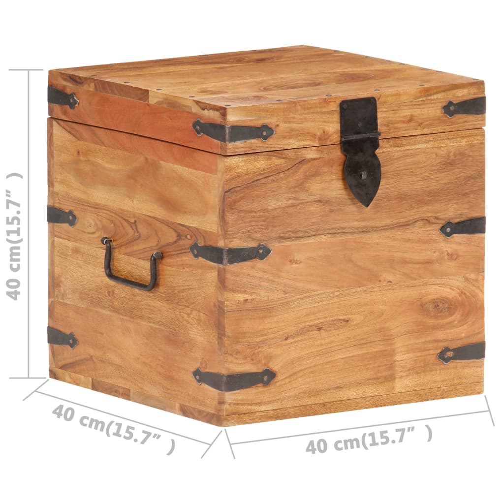 vidaXL Chest | Natural wood | Solid Acacia wood | Small | Chest | Square
