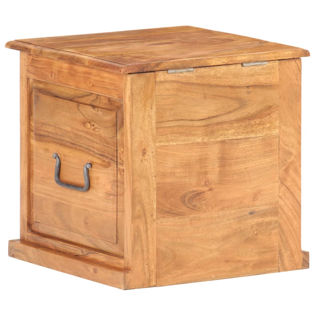 vidaXL Chest | Natural wood | Solid acacia wood | Small | Storage Chest | Square