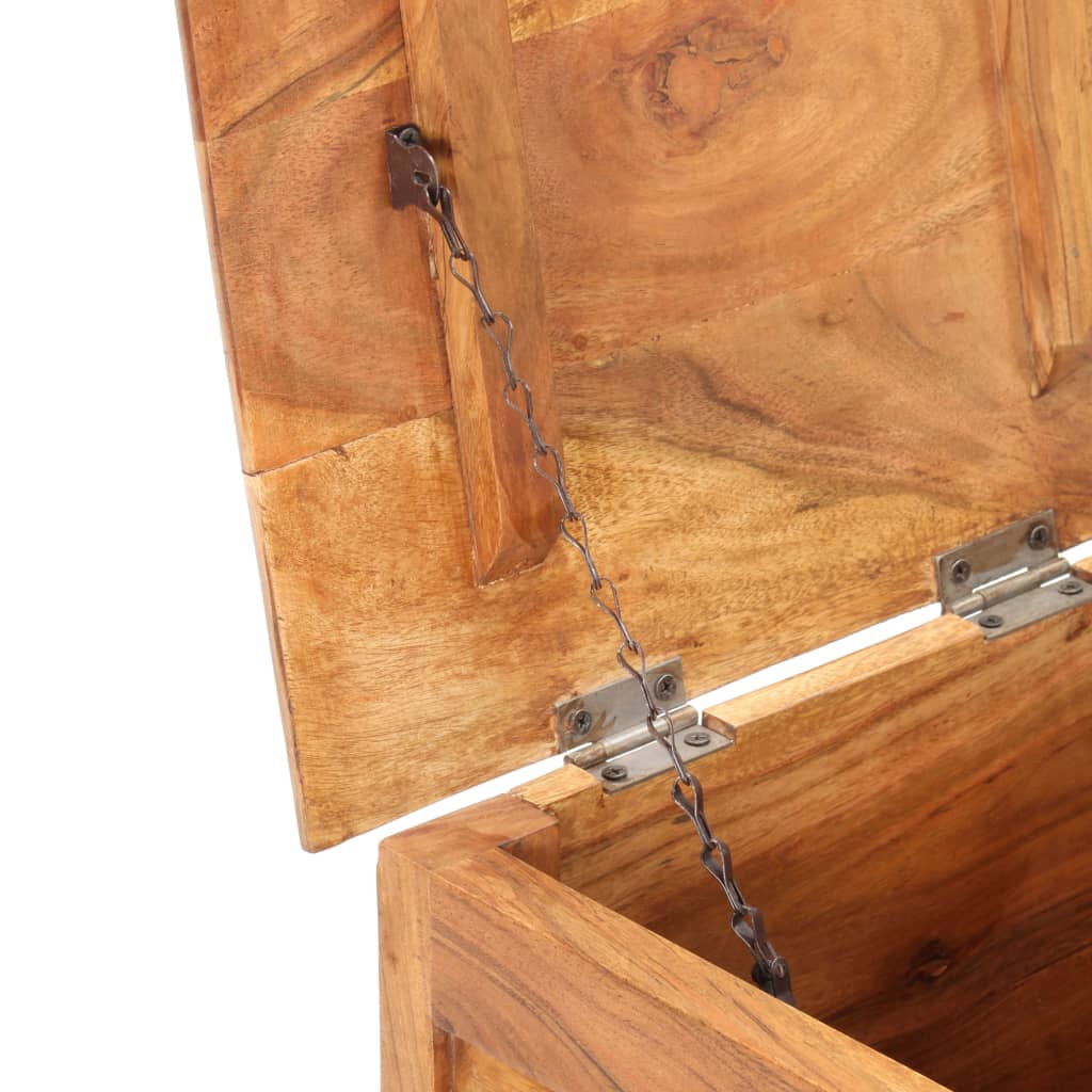 vidaXL Chest | Natural wood | Solid acacia wood | Small | Storage Chest | Square