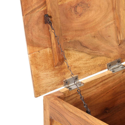vidaXL Chest | Natural wood | Solid acacia wood | Small | Storage Chest | Square
