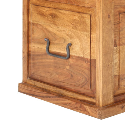 vidaXL Chest | Natural wood | Solid acacia wood | Small | Storage Chest | Square