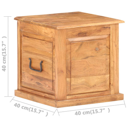 vidaXL Chest | Natural wood | Solid acacia wood | Small | Storage Chest | Square