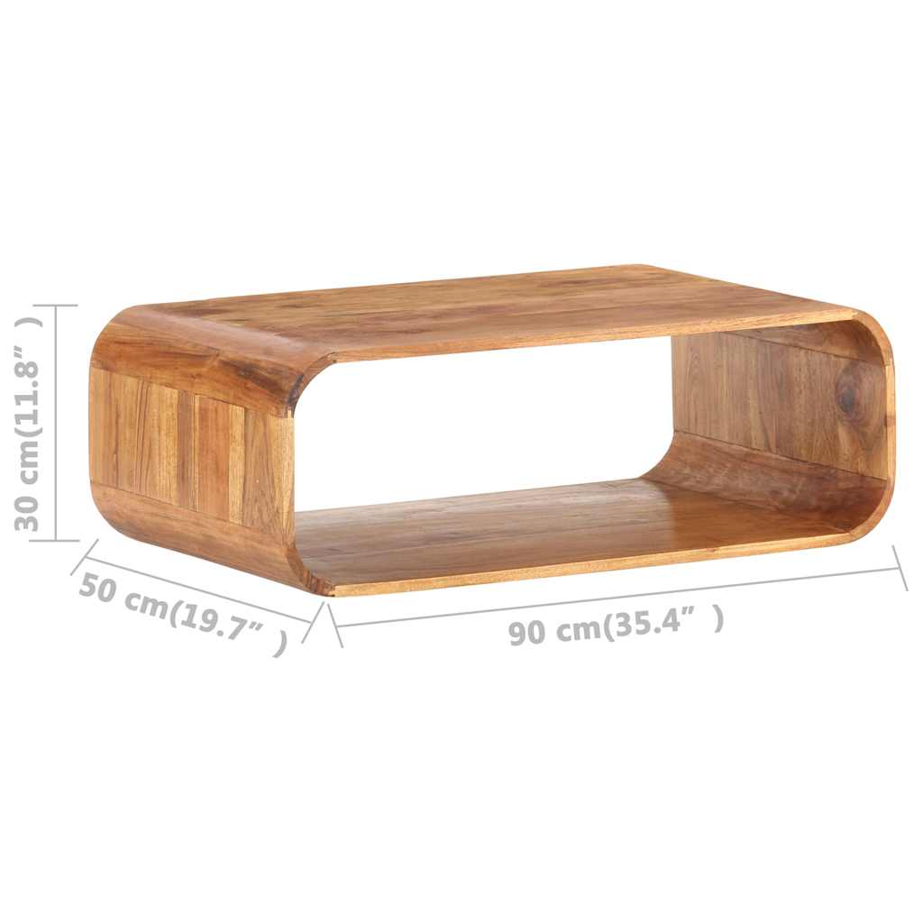 vidaXL Coffee Table 90x50x30 cm Solid Acacia Wood