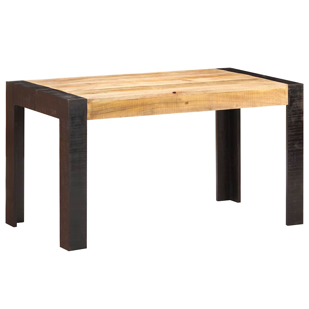 vidaXL Dining Table 140x70x76 cm Solid Rough Mango Wood