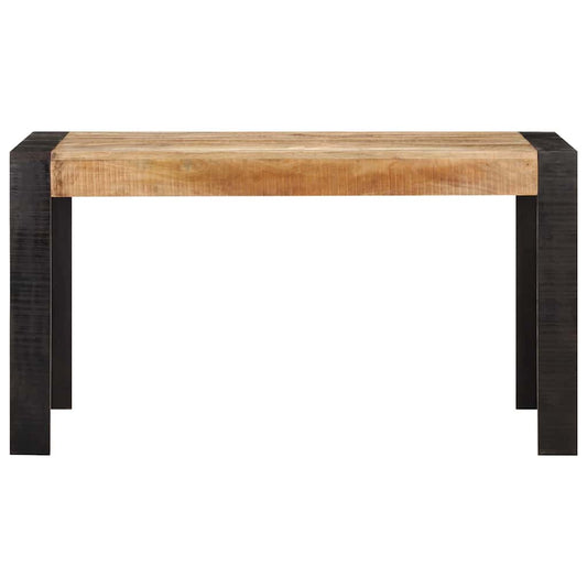 289654 vidaXL Dining Table 140x70x76 cm Solid Rough Mango Wood