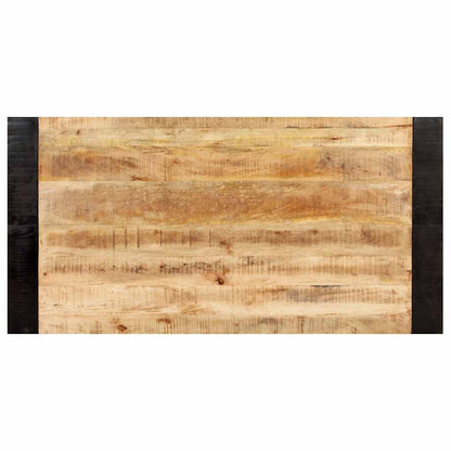 vidaXL Dining Table 140x70x76 cm Solid Rough Mango Wood