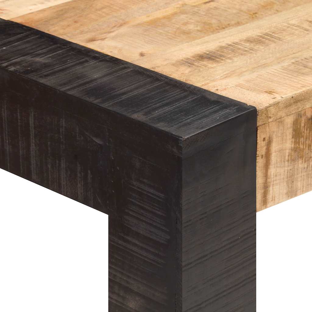 vidaXL Dining Table 140x70x76 cm Solid Rough Mango Wood