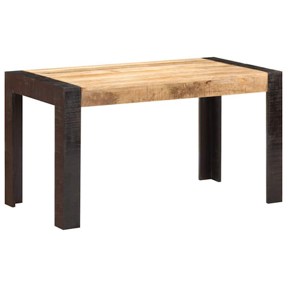 vidaXL Dining Table 140x70x76 cm Solid Rough Mango Wood