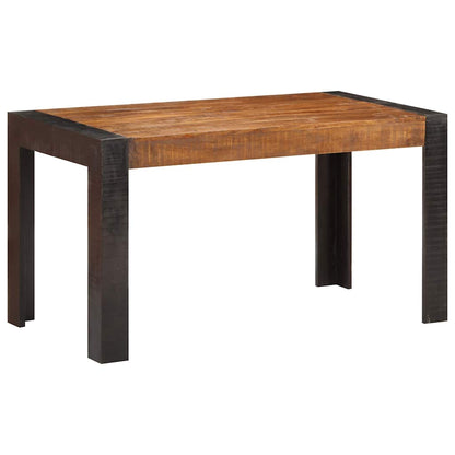 vidaXL Dining Table | Natural wood tone and black | Solid rough mango wood