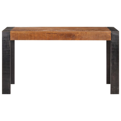 vidaXL Dining Table | Natural wood tone and black | Solid rough mango wood