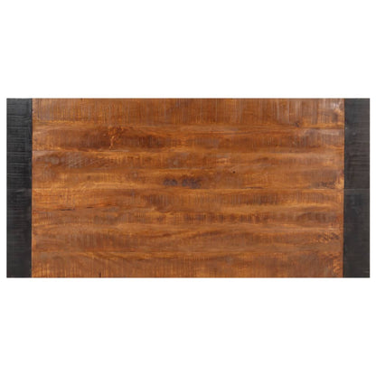 vidaXL Dining Table | Natural wood tone and black | Solid rough mango wood
