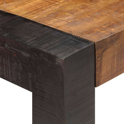 vidaXL Dining Table | Natural wood tone and black | Solid rough mango wood