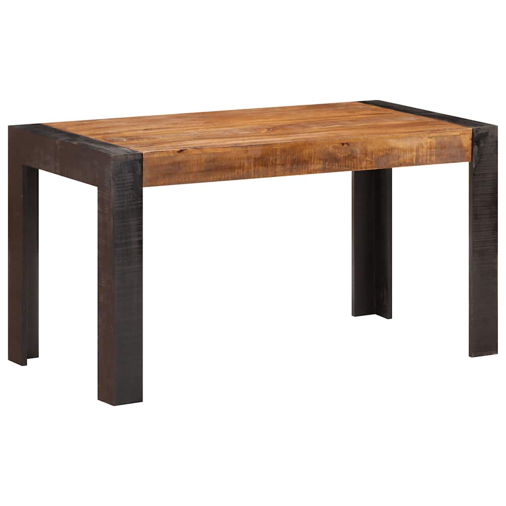 vidaXL Dining Table | Natural wood tone and black | Solid rough mango wood